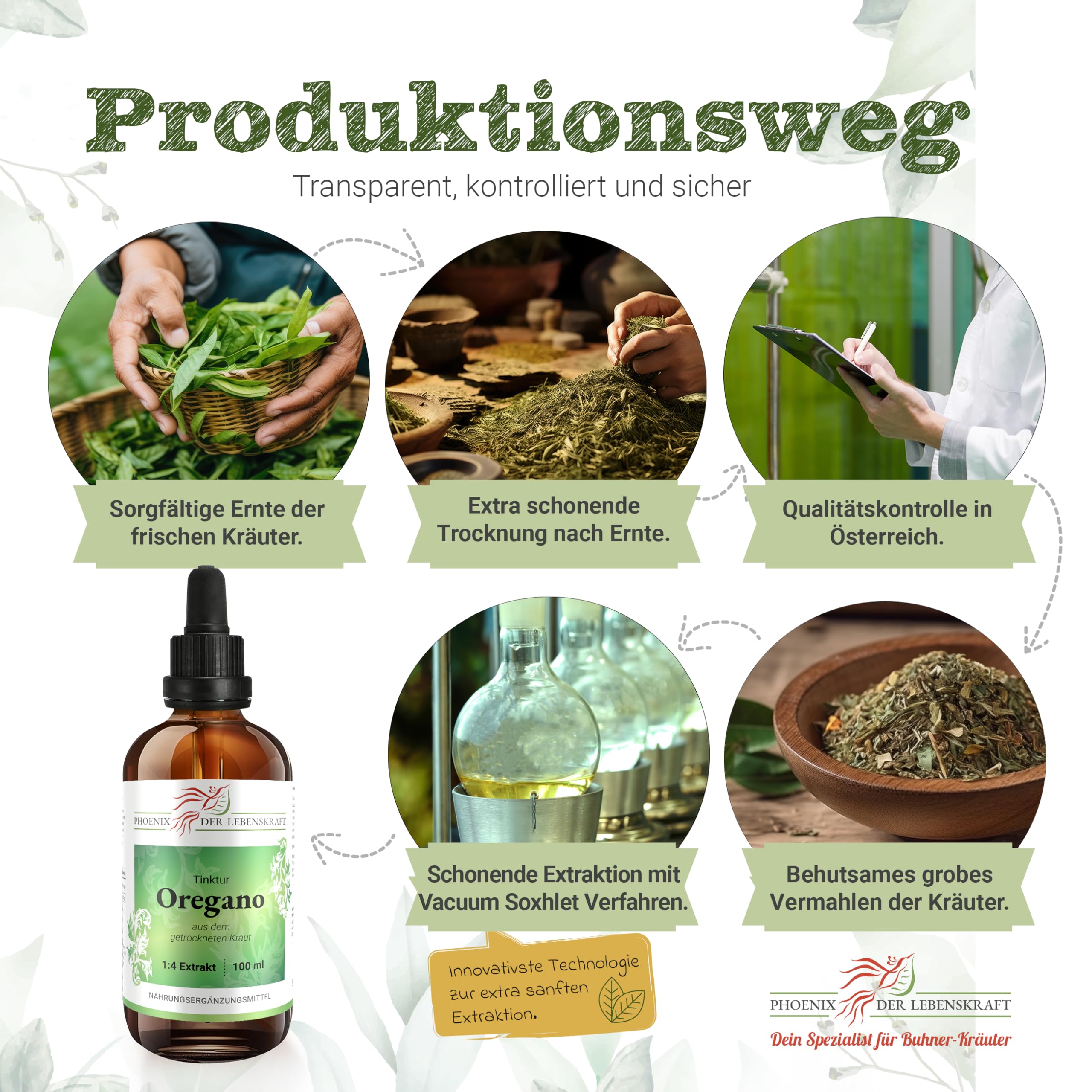 Oregano Tinktur 100ml | Origanum vulgare Tropfen (1:4 Extrakt) | Premium Qualität aus Österreich | Veganes Nahrungsergänzungsmittel | Wilder Majoran, Dost, Wohlgemut, Gemeiner Dost, Gartenmajoran