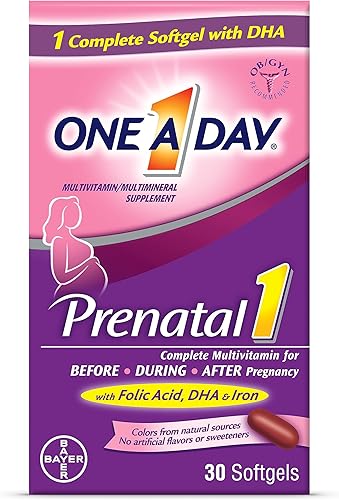 Miniatura 2 de ONE A DAY Multivitamínico prenatal 1 para mujer que incluye vitamina A, vitamina C y multivitamínico para hombres, suplemento con vitamina A,