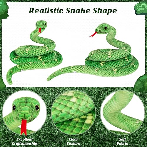 Miniatura 39 de Peluche de serpiente, animal de serpiente de peluche, serpientes de juguete pequeñas de 27 pulgadas para niños, serpiente de peluche gigante