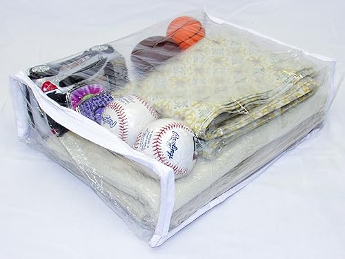 Miniatura 3 de Oreh Homewares - Bolsas de almacenamiento de vinilo resistentes con cremallera (transparente) para suéteres, mantas, consoladores, juegos de cama y