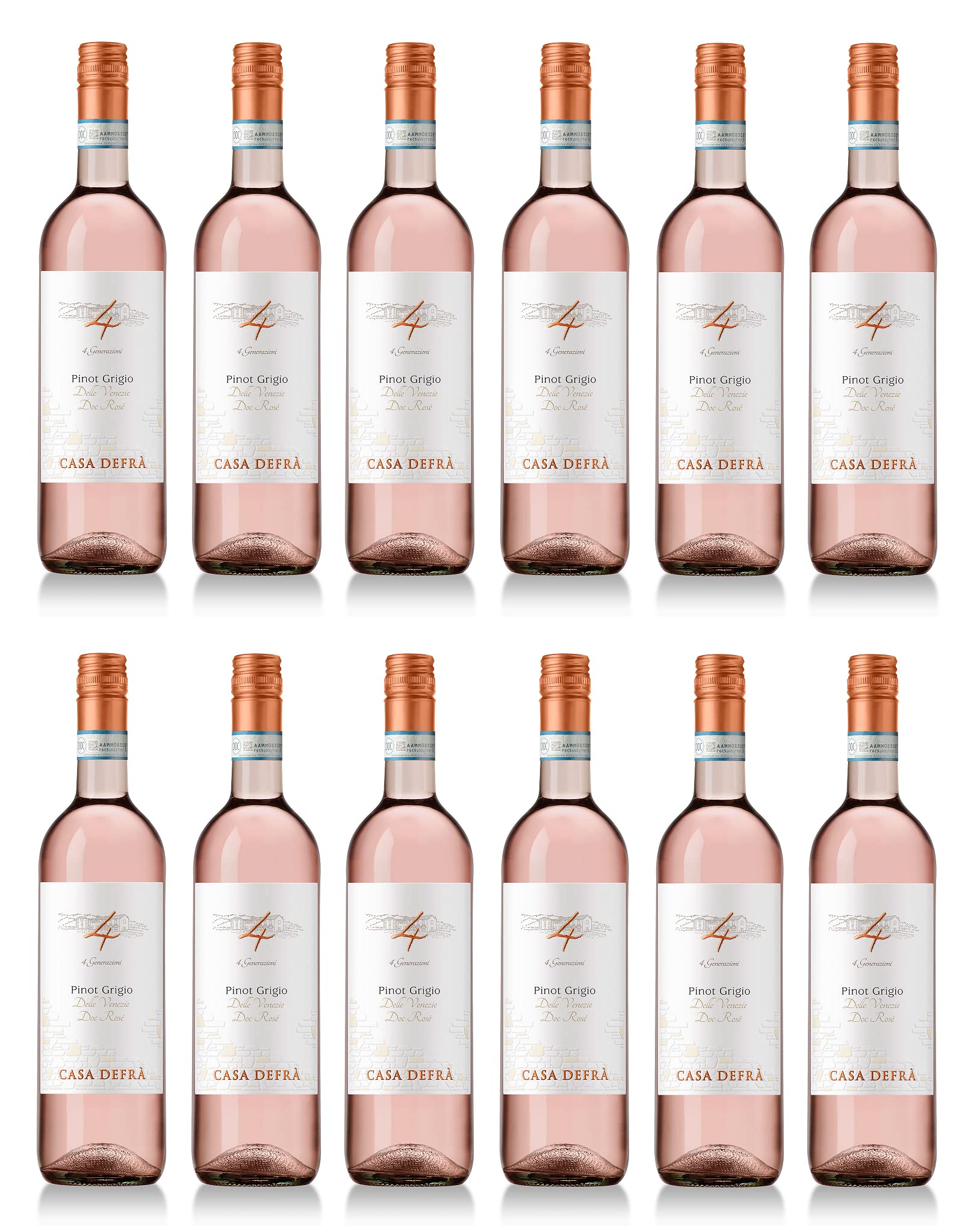 12x 0,75l - Casa Defrà - "4 Generazioni" - Pinot Grigio Rosé - Veneto D.O.P. - Italien - Rosé-Wein trocken