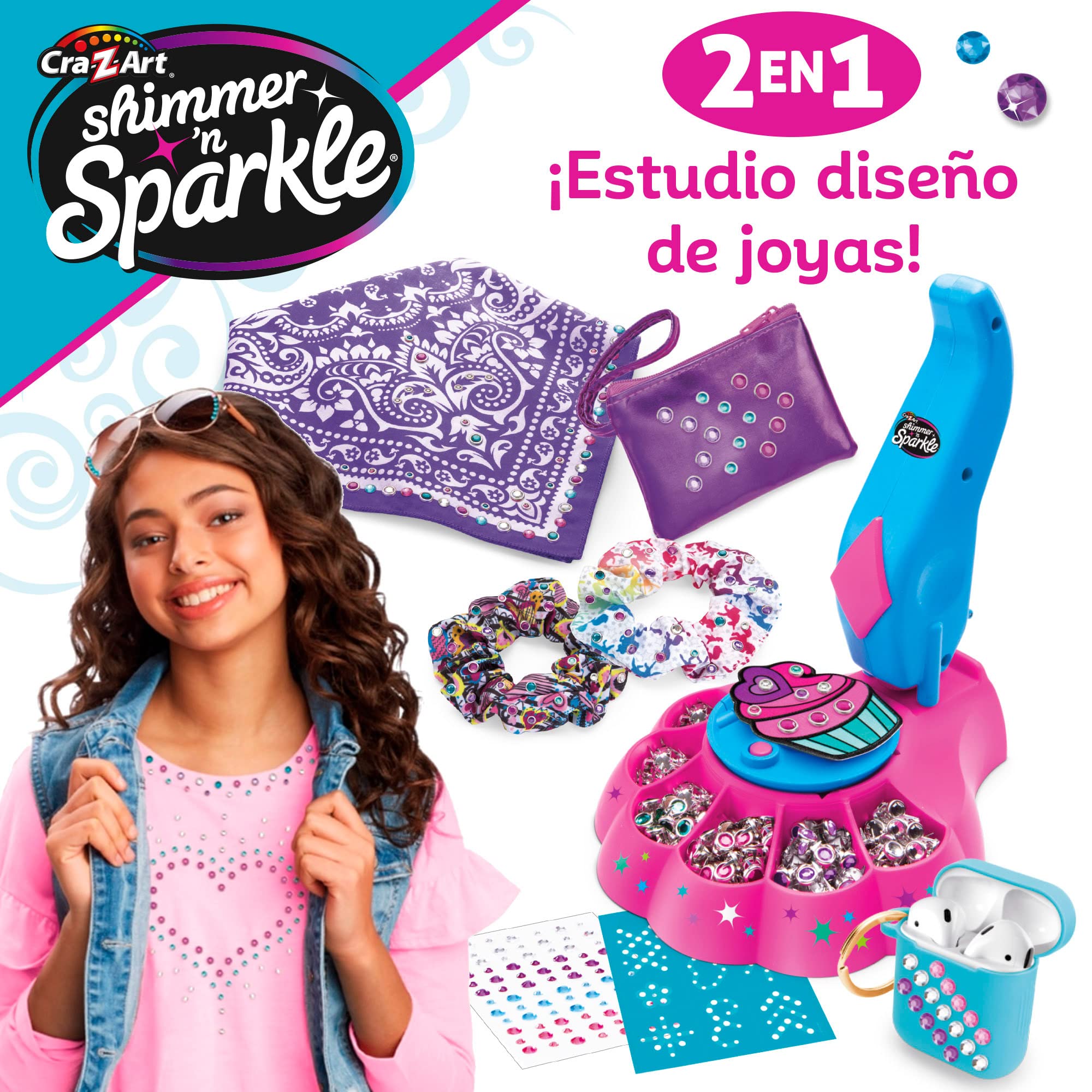 SHIMMER 'N SPARKLE 2 in 1 Jewelry Studio, Multicoloured, Small - Image 2