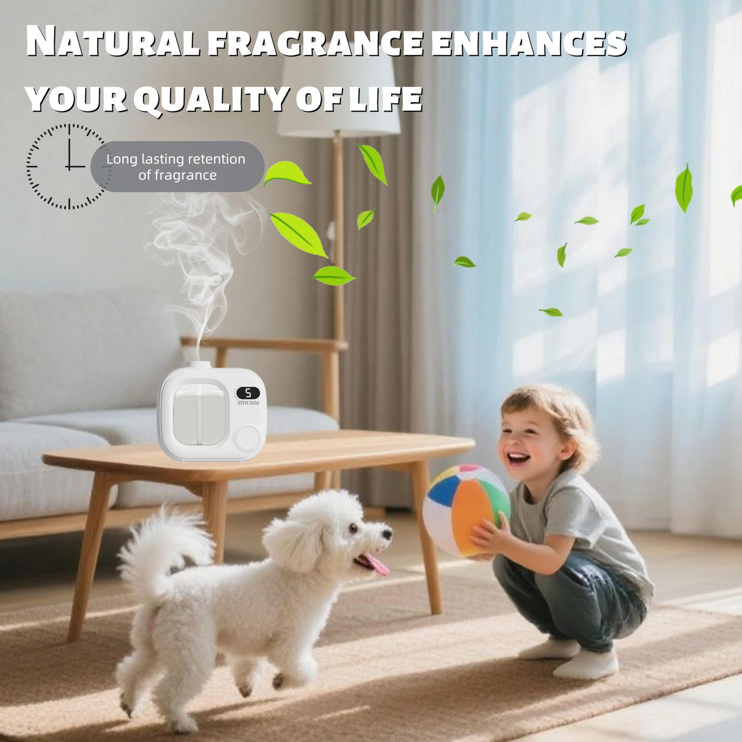 Difusor de aceite esencial para el hogar, pequeño difusor de aroma sin agua para oficina, hotel y coche, funciona con pilas, mini máquina difusora de aroma portátil (7 piezas, juego de