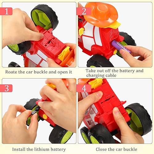 Miniatura 4 de Coche bailarín inalámbrico con oscilación, auto de control remoto, juguetes de auto de salto loco, con luz LED y música mecedora, regalos de auto RC