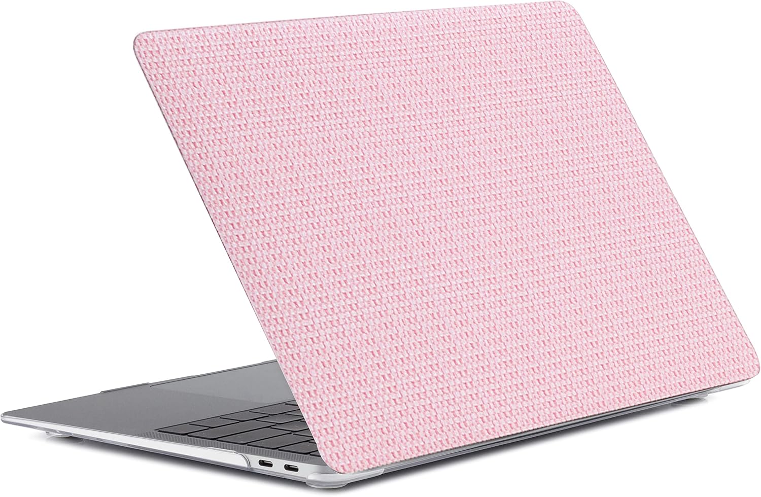 Pink Woven Fabric Design for MacBook Air 15 inch Case Model A3114 A2941 2024 2023 M3 M2 Chip