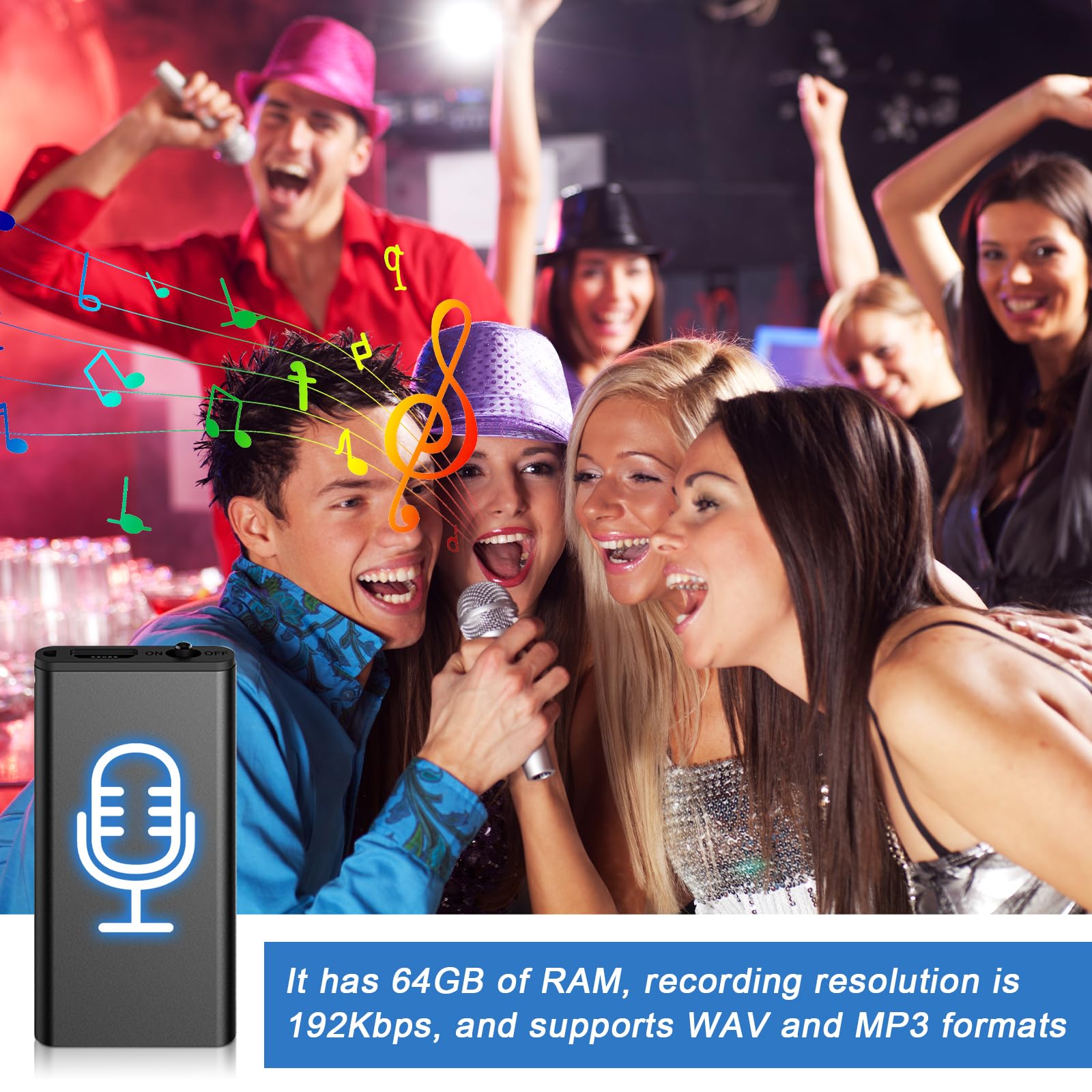 Registratore Vocale Mini 64GB - Piccolo E Potente Con Riduzione Rumore, Perfetto Per Registrazioni Lunghe E Discrete - Foto 6