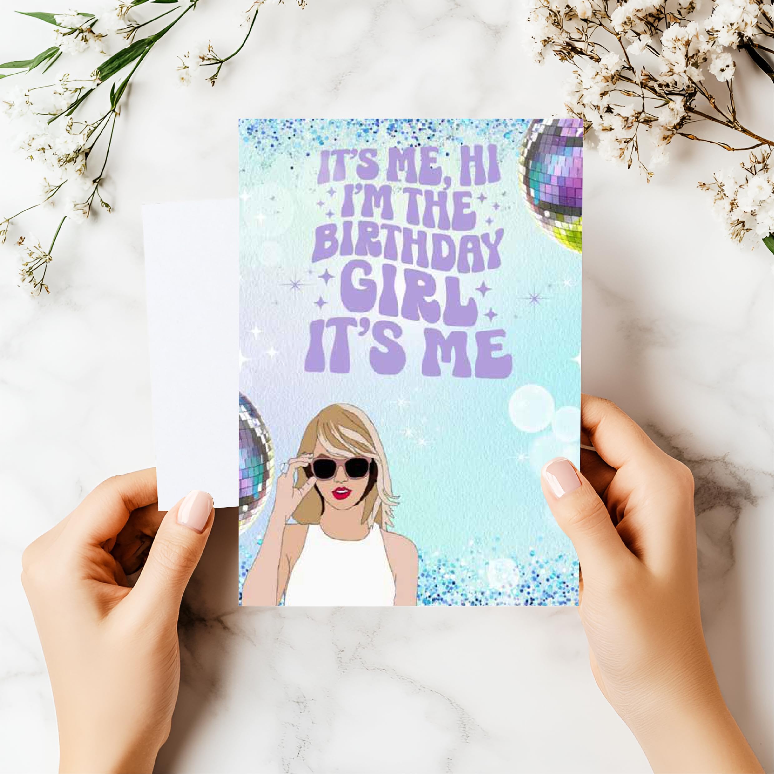 Smith Bros Printers 1898 Taylor Swift A6 Two Sided Invitations (WRITE ON) Birthday Party Invites (Pack of 32 & Envelopes and 32 'Thanks For Coming To My Party' 30mm Stickers)