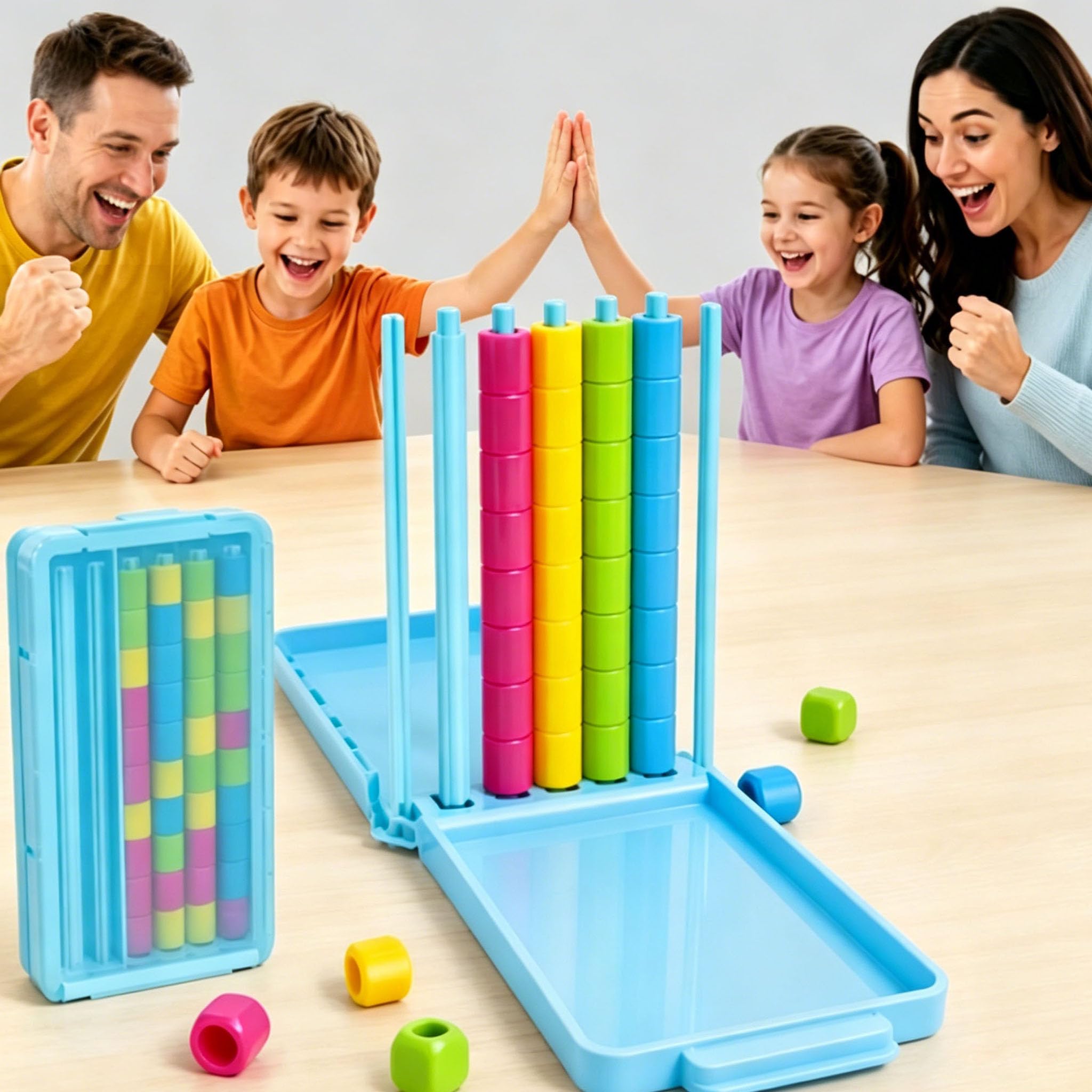 Izbdcy Mini Color Stack Challenge โ Portable Brain Teaser Travel Game with 40 Color Rings, Logic Puzzle Fidget, Handheld Color Matching Mind Game for Road Trips, Classroom, Family Fun (1pcs)