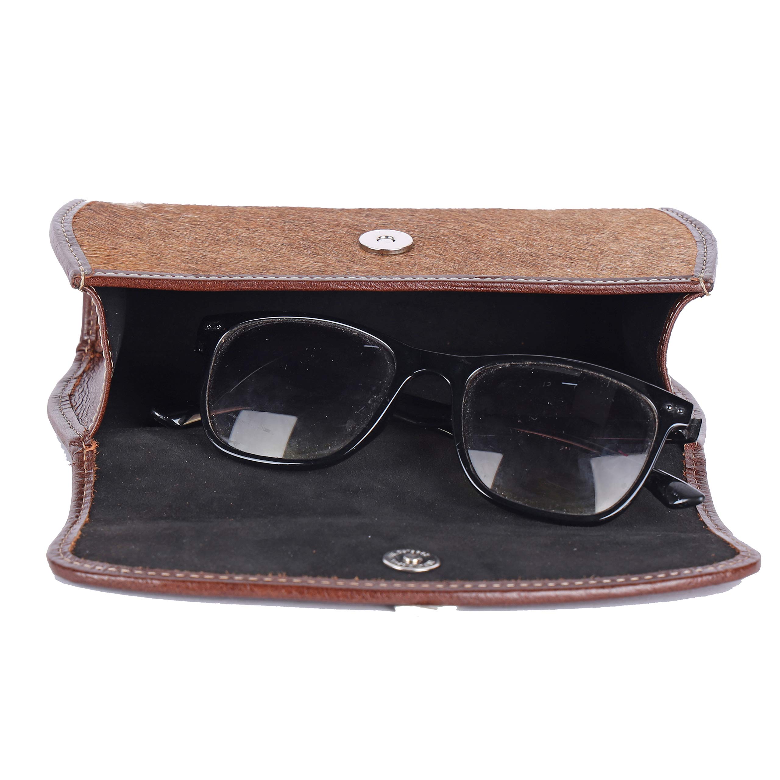 Alpenleder Brillenetui STRIEZI – Echt Leder Brille Etui – Großes magnetisches Sonnenbrillenetui für Damen und Herren *Made in Germany* (18 x 10 x 5 cm, Kuhfell)