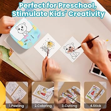 Mini Sticker Printer, AHM2 Sticker Maker Machine for Kids