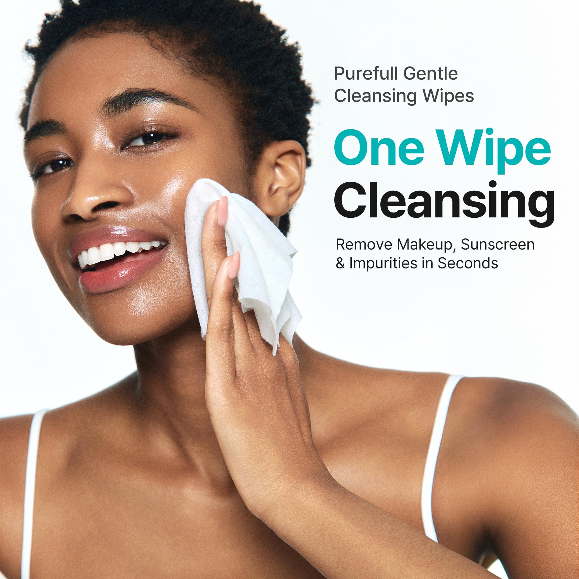 Ariul Tejido de limpieza suave con aroma natural, sistema Speed Melting que elimina el maquillaje impermeable, tejido suave y fácil de limpiar, toallitas de limpieza Purefull para aliviar el estrés,