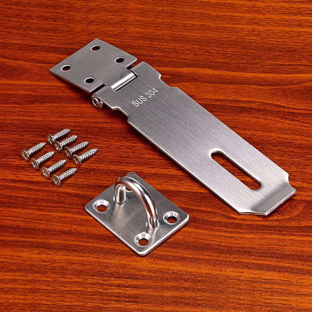 IGNPION SUS304 Stainless Steel Hasp and Staple Lock Heavy Duty Padlock