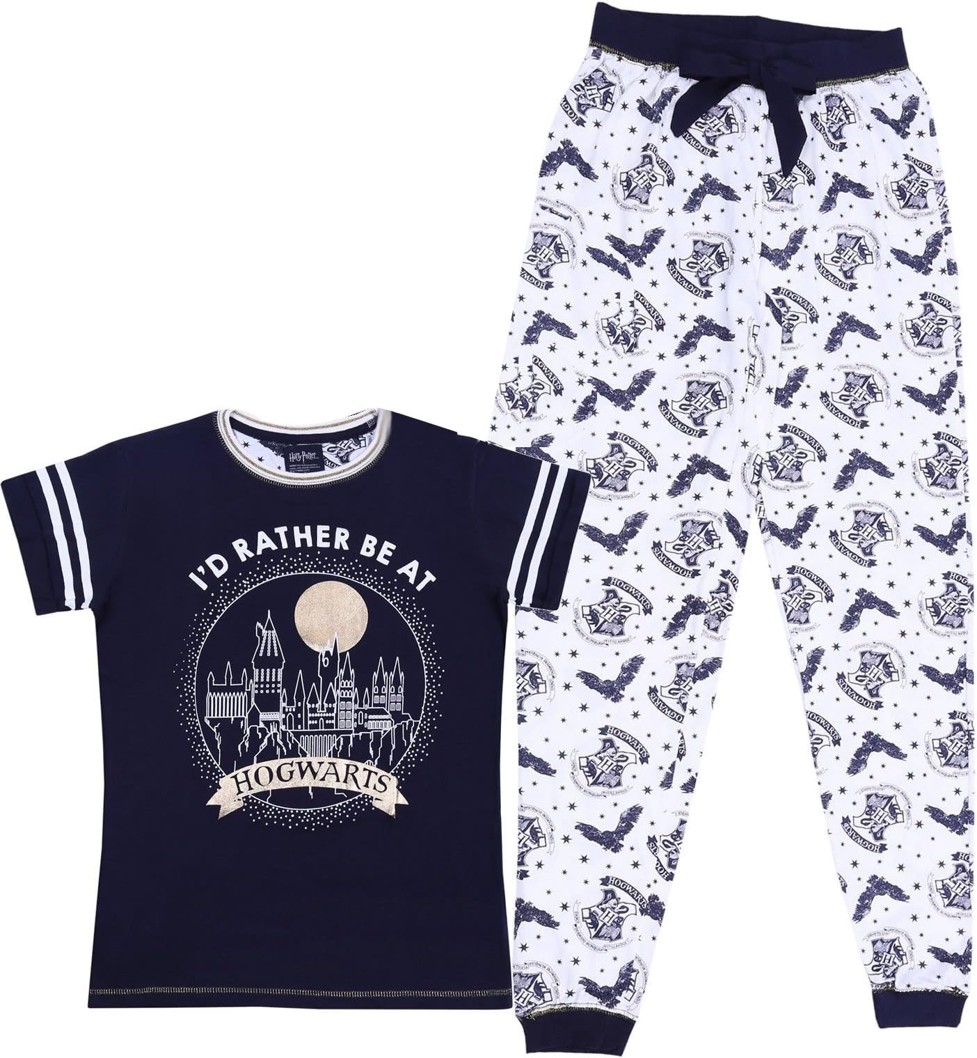 Ladies Girls Harry Potter Pyjama Set in a Gift Box Top and Bottoms