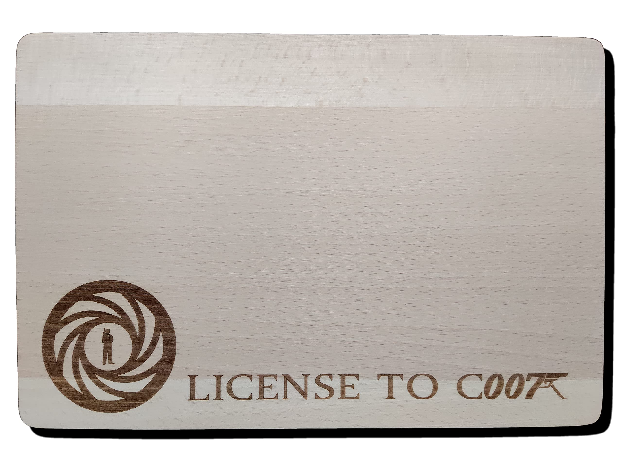FastCraft James Bond 007 NO TIME to DIE Inspired Wooden Chopping Board Wood Present Fan Gift (24 x 17 x 1.5 cm Premium Hardwood)