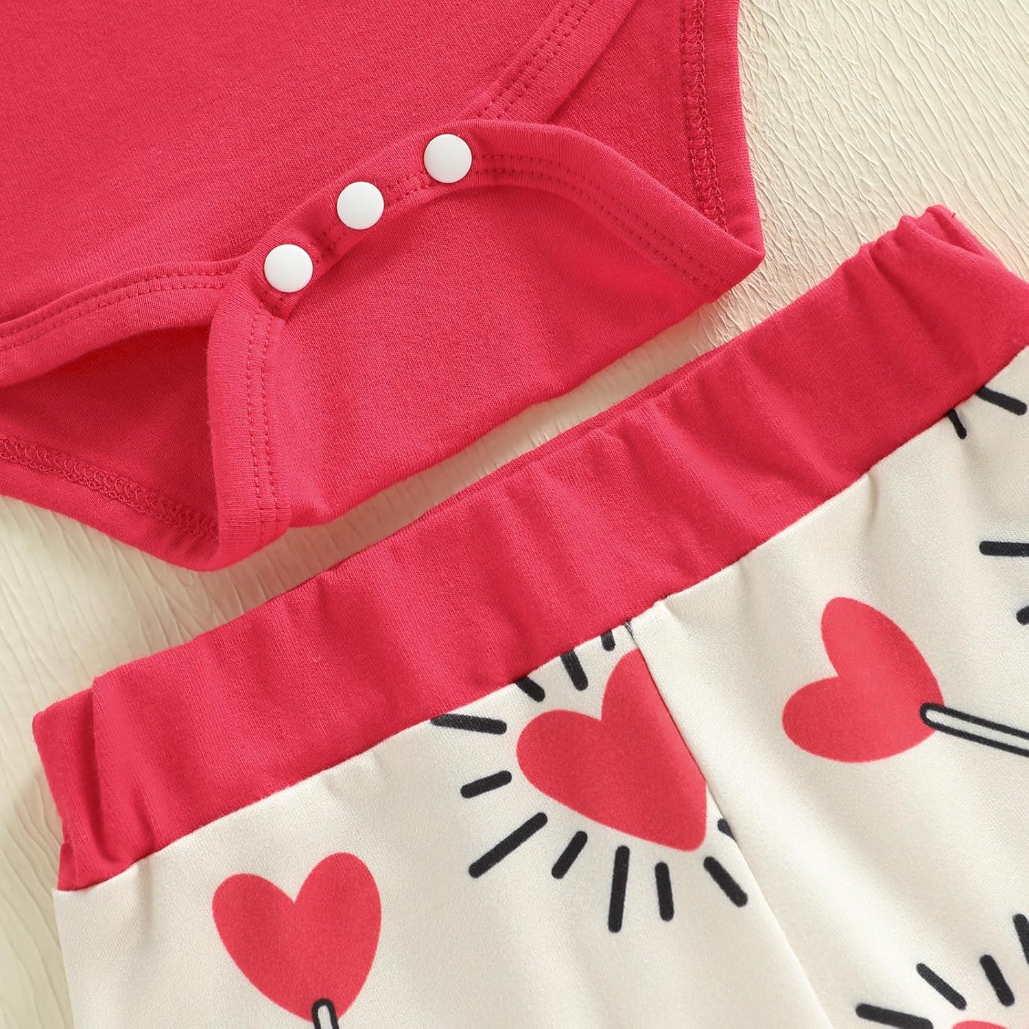 Baby Boy Girls Valentine Day Outfits Infant Long Sleeve Romper Heart Candy Pants My First Valentines Day Outfit 3pcs - Image 7