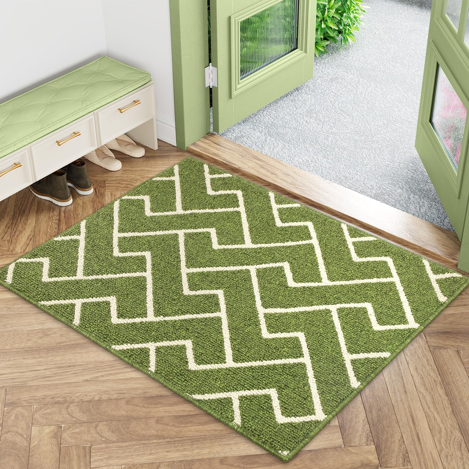 hicorfe Indoor Doormat,Front Back Door Mat Non Slip Door