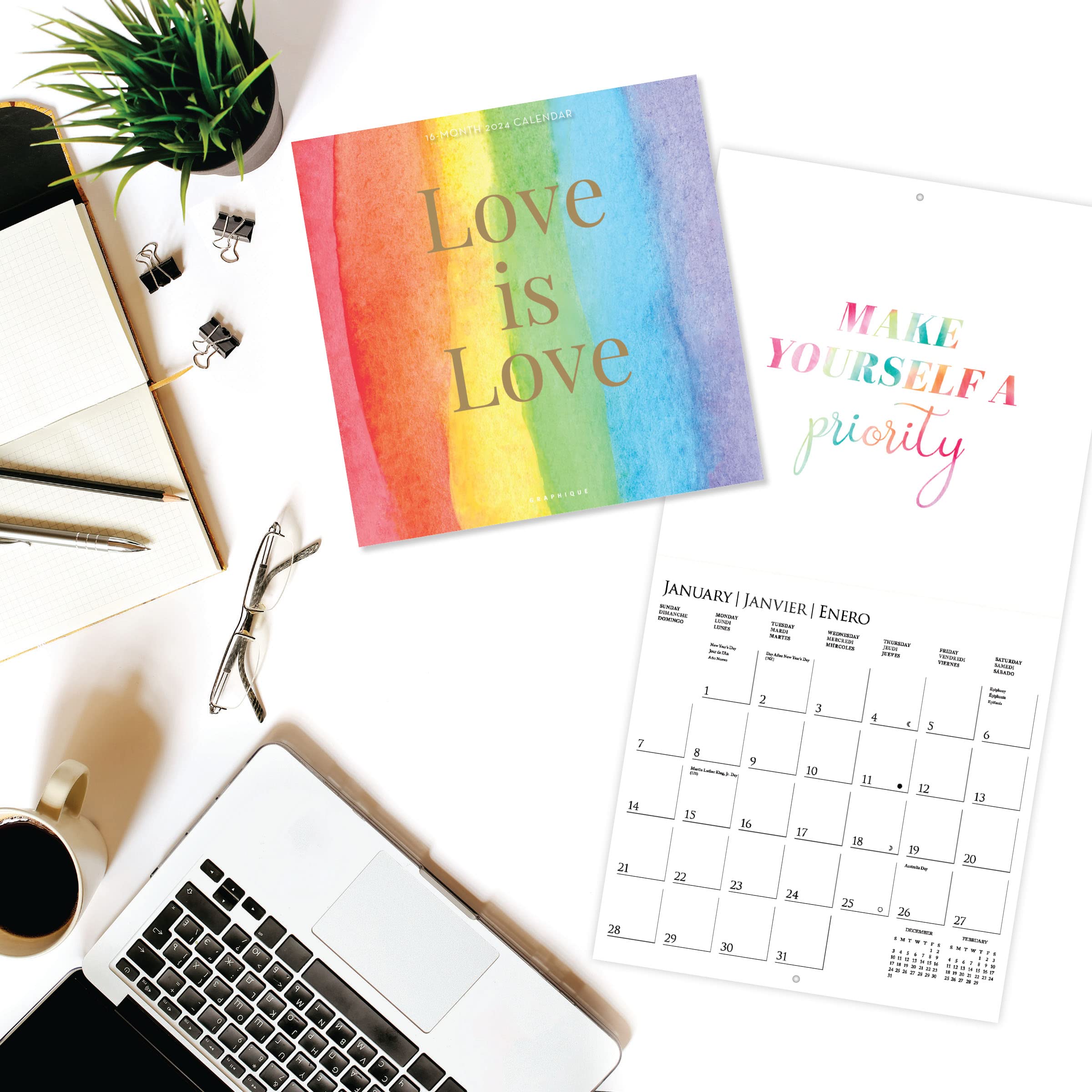 Graphique 2024 Love is Love Wall Calendar - Image 2