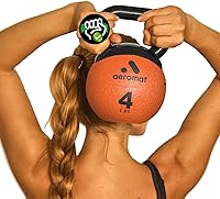 Vista 16 de Aeromat Elite Mini Kettlebells – Weighted Exercise Medicine Ball with Anti-Slip Grip & Wide Handle, Strength Training Kettlebell for Squats
