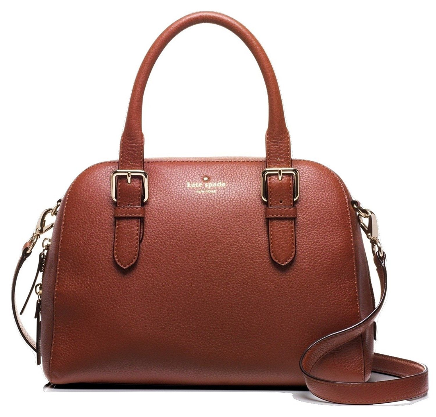 kate spade new york Brighton Park Pebble Leather Small Felix Bag, Dark Roast