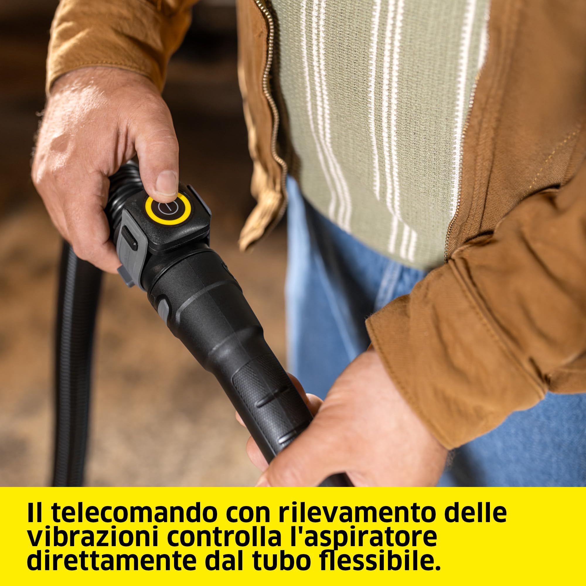 KÄRCHER aspiratore solidi liquidi WD 7 Control P S 30/6/35/T, sistema intelligente di controllo filtro, telecomando, presa integrata, funzione soffiaggio, 1400 W, serbatoio in acciaio inox: 30 l