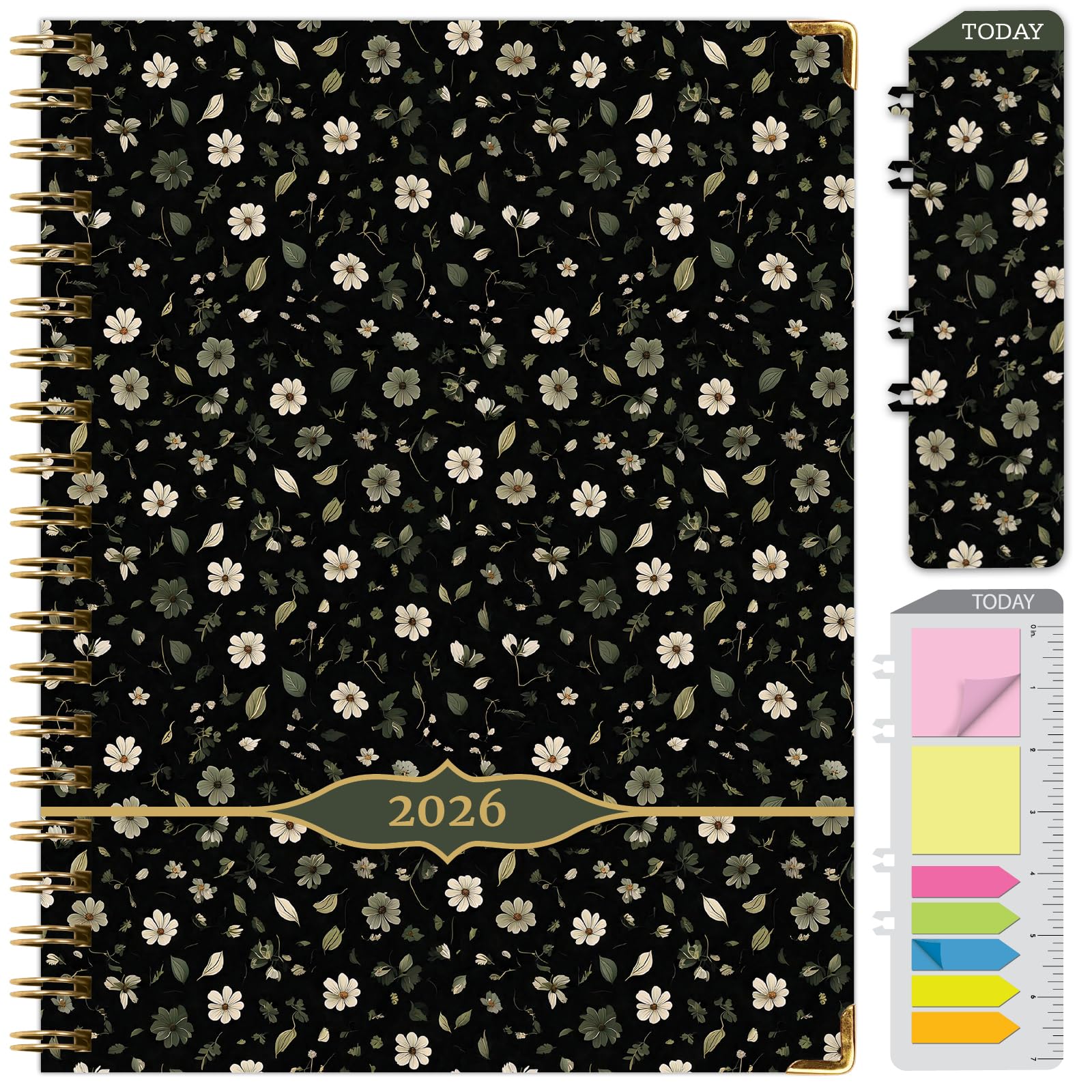 LARGE PRINT HARDCOVER 2026 Planner, 8.5"x11": 14 Months (November 2025 - December 2026), Daily Weekly Monthly Planner, Yearly Agenda, Bookmark, Pocket