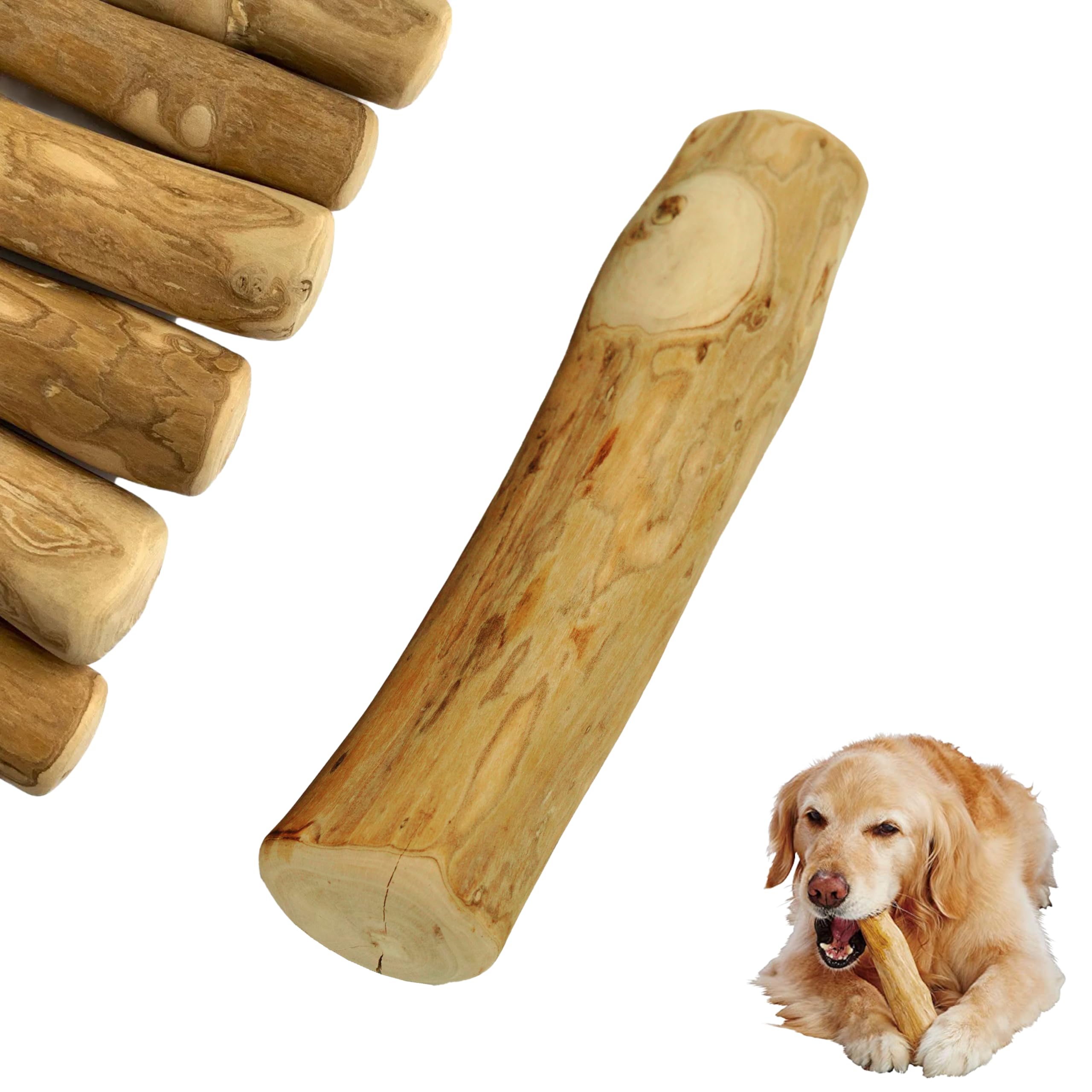 Bâton à Mâcher pour Chien et Chiots en Bois de Café, Jouet à Mâcher Durable Fabriqué à Partir de 100% d'arbre à Café Naturel, Soin Dentaire, Jouet à Mâcher Hypoallergénique L (3 pièces)