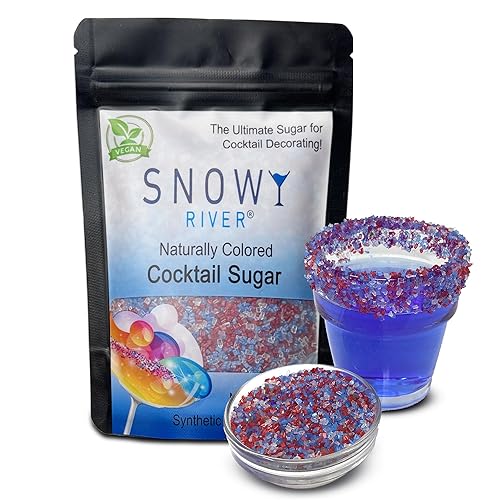 Miniatura 13 de Snowy River Purple Cocktail Sugar - Rimmer de cóctel morado de color natural certificado Kosher (botella de 2 onzas, cristal mediano) America,Brillo