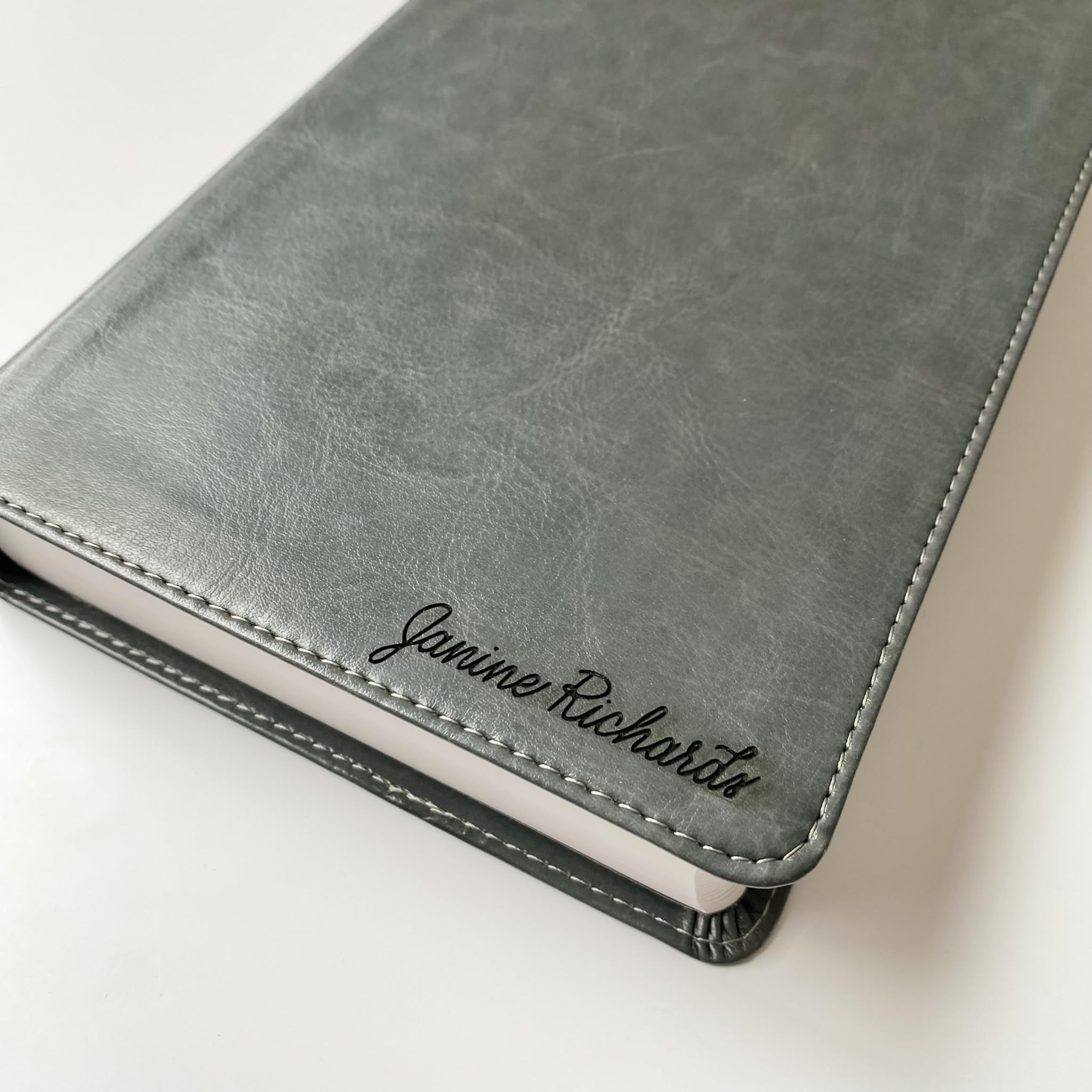 Personalized ESV Student Study Bible, Option to Customize with Hand Lettered Name Engraved on Cover, Gray Trutone Leather, Personalized Gift, - Image 3