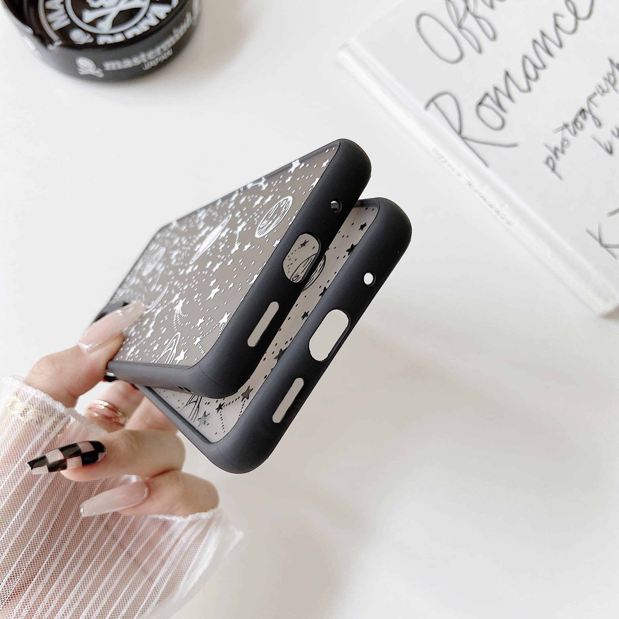 MAOGE Cover Per Xiaomi Redmi Note 11 / Note 11S 4G, Custodia Ultra Sottile In Vetro Temperato Con Motivo Dipinto, Antiurto TPU, Vasto Universo