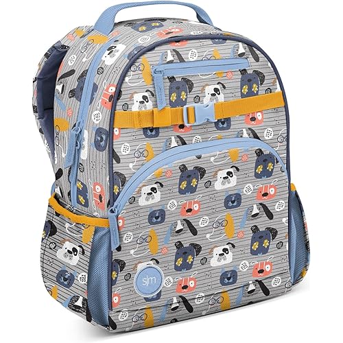 Simple Modern Kids Backpack for School Boys Girls | Kindergarten Elementary Toddler Backpack | Fletcher Collection | Kids - Medium (15" tall) | Dogz Be Dogz