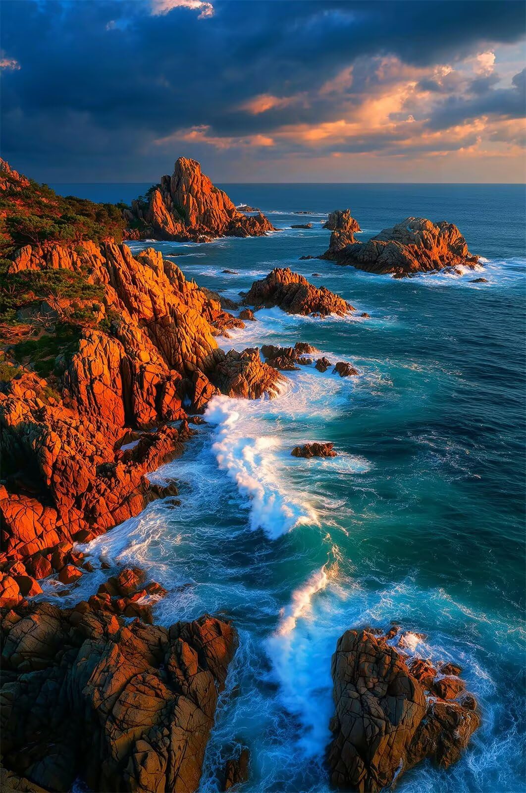 Puzzle 1200 Pezzi Rocce Oceano Puzzle per Adulti, Difficile e Sfidante con Poster Idea Regalo per Appassionati Puzzle Classici