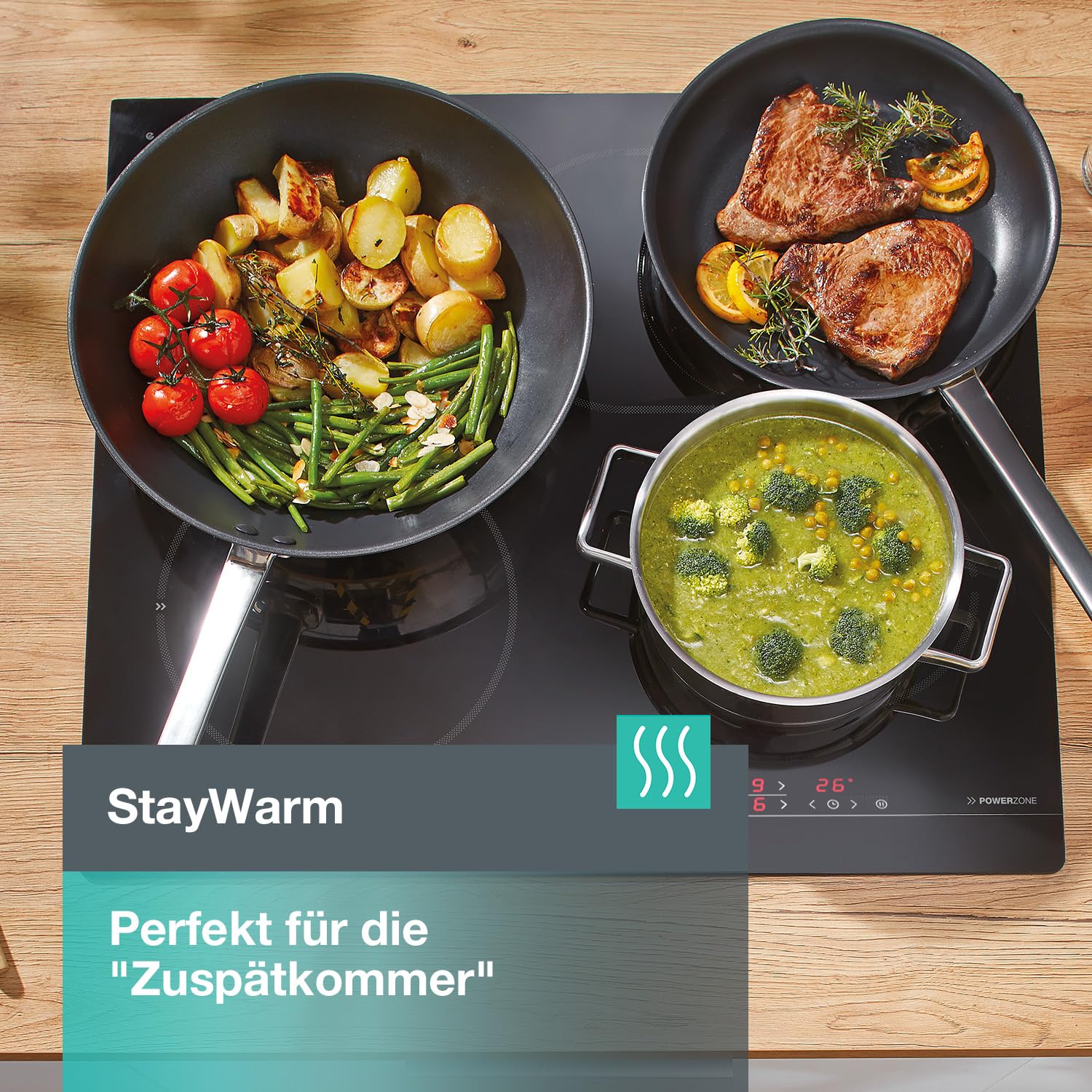 Gorenje Einbaubackofen-Set Jump Set Aqua/C mit Kochfeld ECT641BSC und Backofen BO6735E02BK 77L Pizzamode 300°C PerfectGrill EcoClean-Email Glaskeramik schwarz
