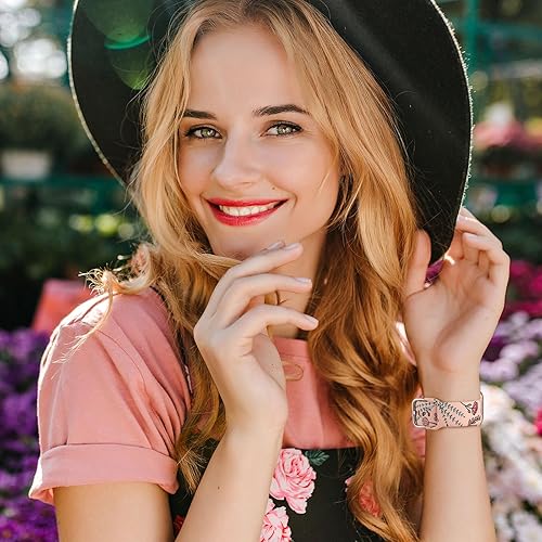 Miniatura 6 de Correas con estampado de flores compatibles con Apple Watch Band de 1.575 pulgadas, 1.614 pulgadas, 1.496 pulgadas, 1.654 pulgadas, 1.732 pulgadas,