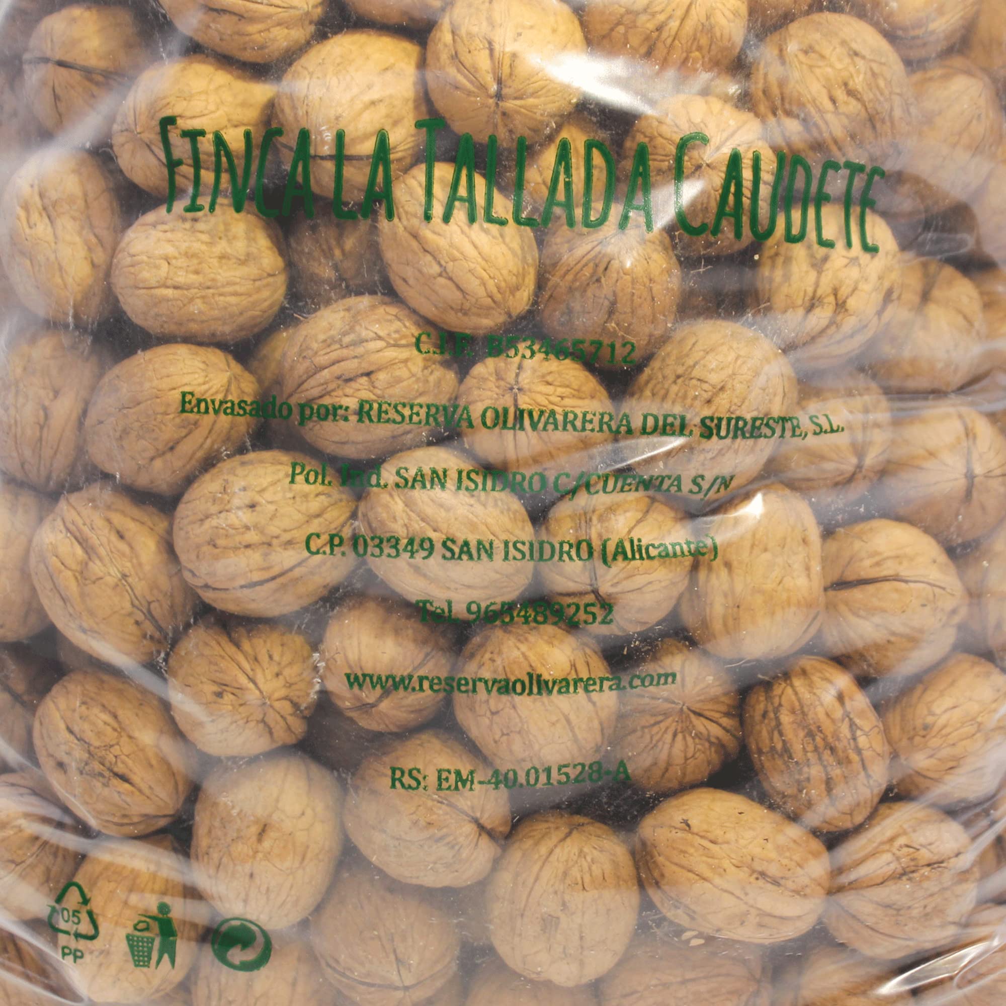 Nueces Naturales Cultivadas en España. Bolsa de 4 Kg