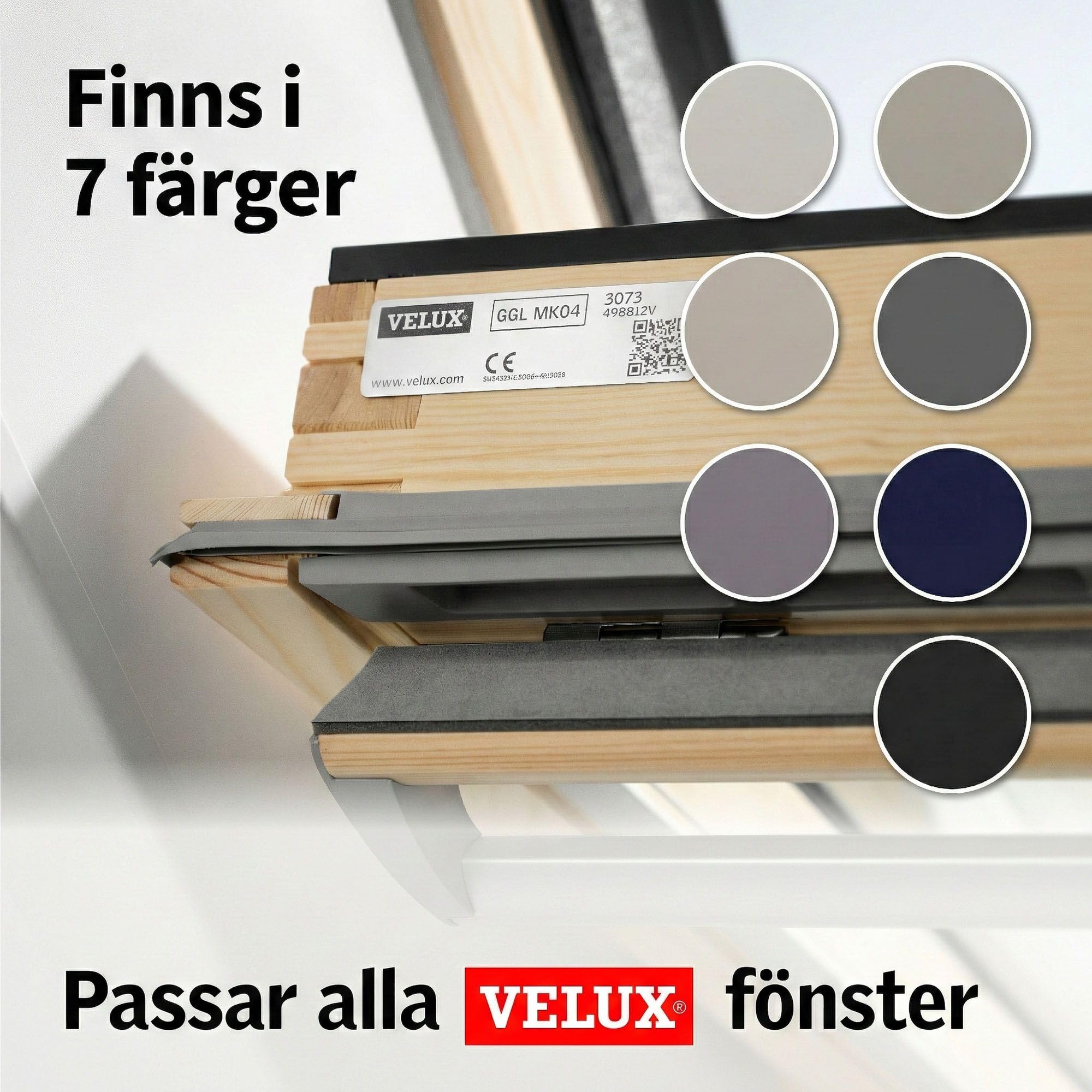 Cocoon Dachfenster Verdunkelung S06 - Kompatibel mit VELUX - Sand | Dachfenster Rollo mit Thermobeschichtung - 100% Verdunkelnd - Leichte EasyClick Montage - Kompatibel mit VELUX Dachfenstern