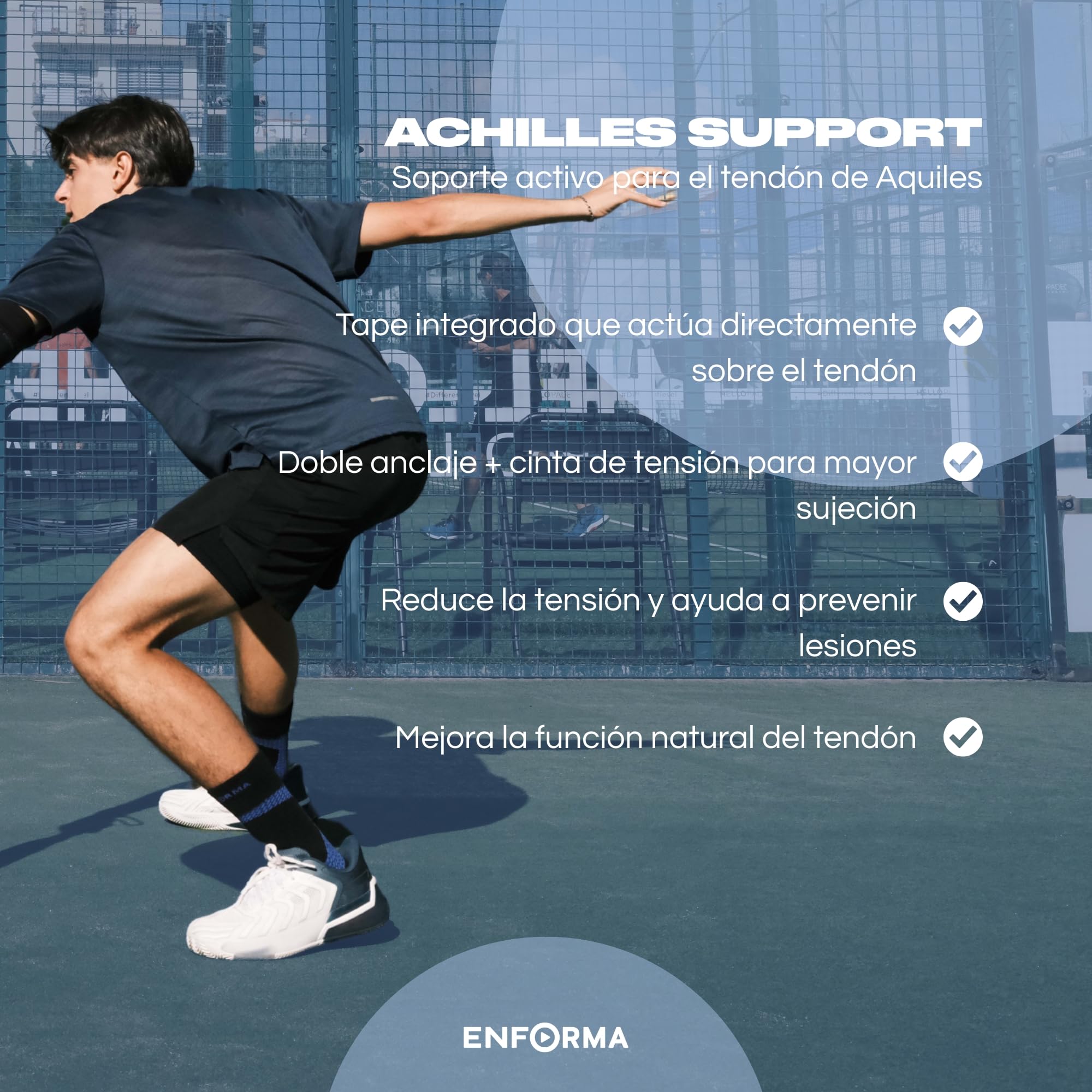 Enforma Calcetines Técnicos Tape Socks Coolmax Compresión Ergonómica Antideslizantes Fascitis Plantar Running Trail Protección Tendón Aquiles Hombre Mujer Deportes Montaña Alta Intensidad Duración