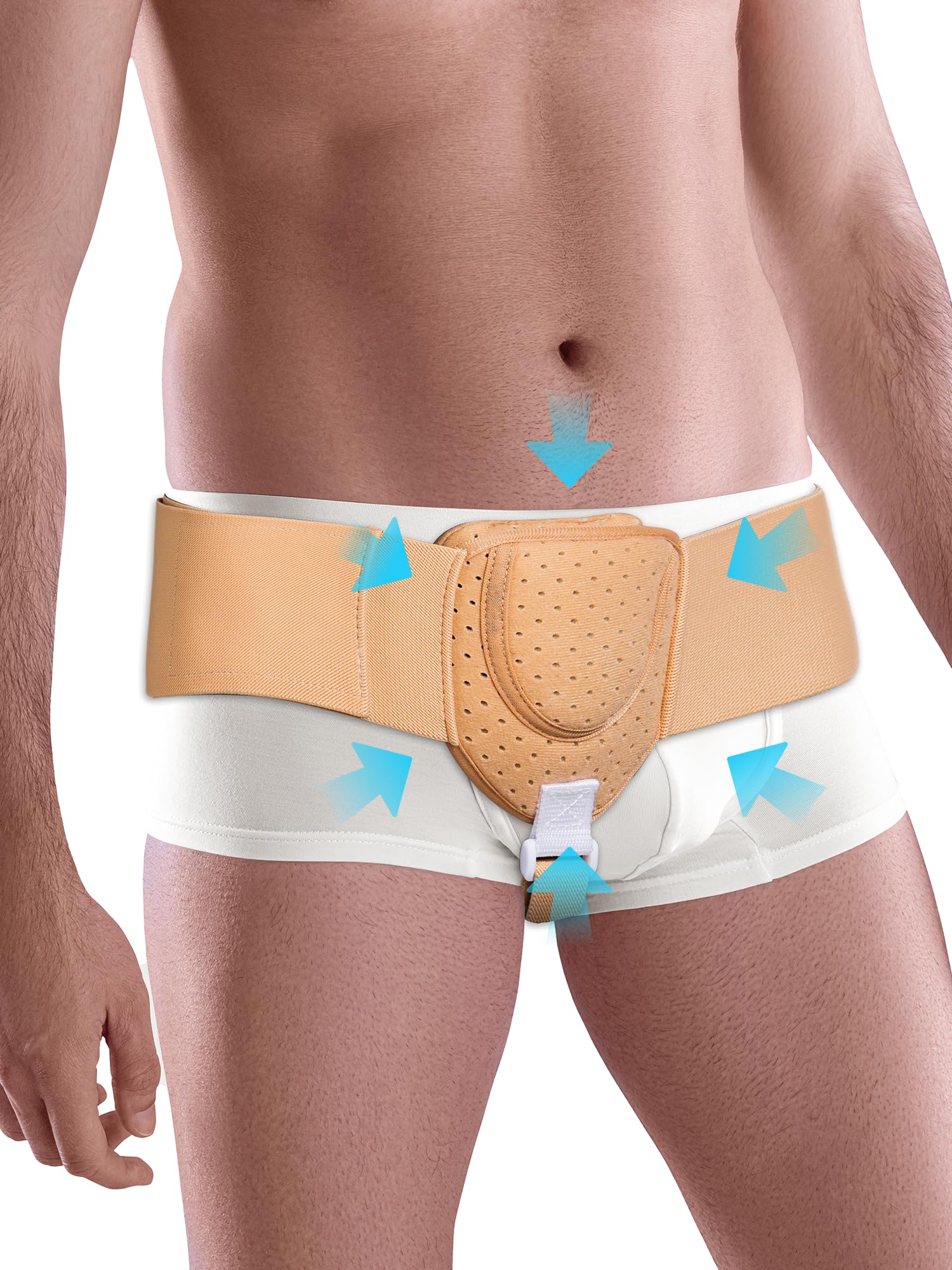 Inguinal Hernia Belt for Men and Women – Removable Pads for Left or Right Side Support, Adjustable Waist Strap, Comfortable for Pre or Post Surgery, Great for Home or Daily Use