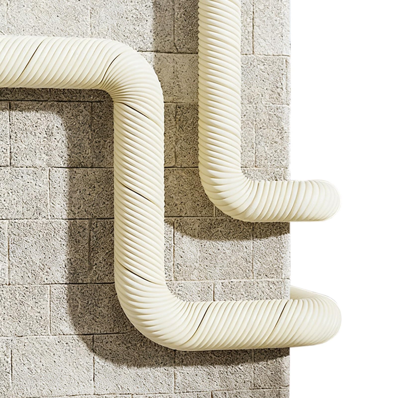 8CM X 2M Rohrisolierung Außenbereich, Rohrisolierung Isolierung Heizungsrohre, Mit Selbstklebender Rückseite, Rohrisolierung Selbstklebend, für Vierkant- und Rundrohre(Beige,3pcs)