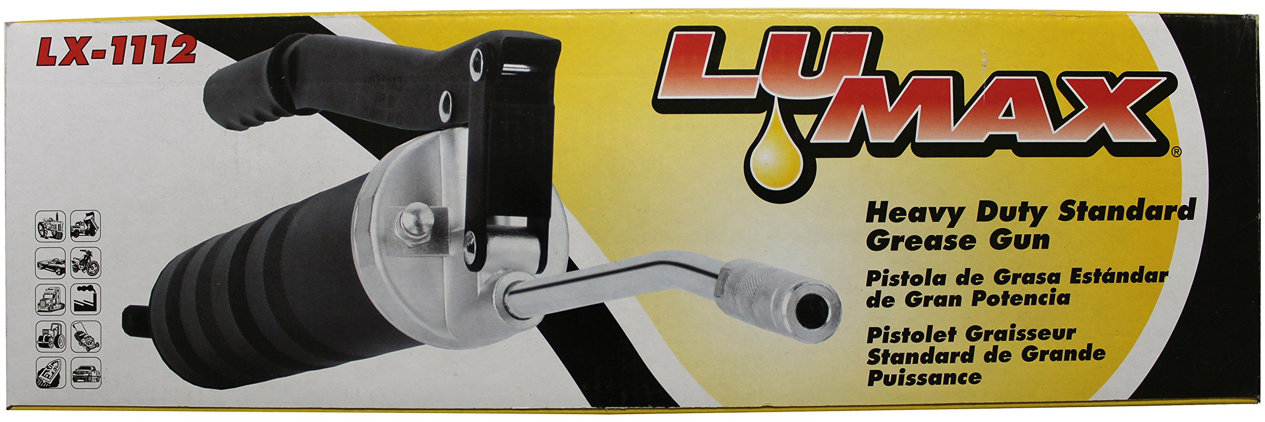 Lumax LX-1112 - Pistola de Grasa, Color Negro