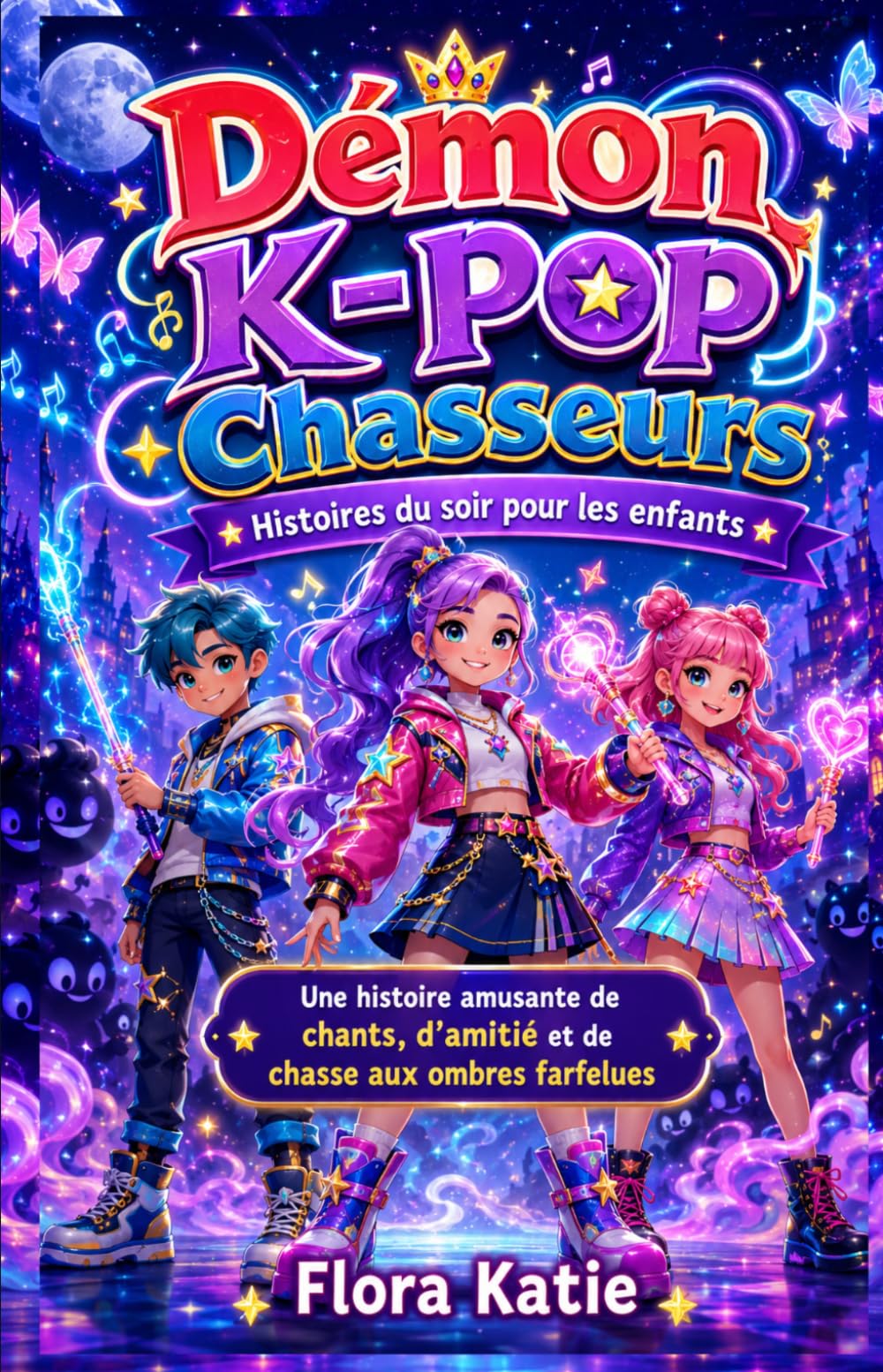Démon K-pop Chasseurs Histoires du soir pour les enfants: Une histoire amusante de chants, d’amitié et de chasse aux ombres farfelues