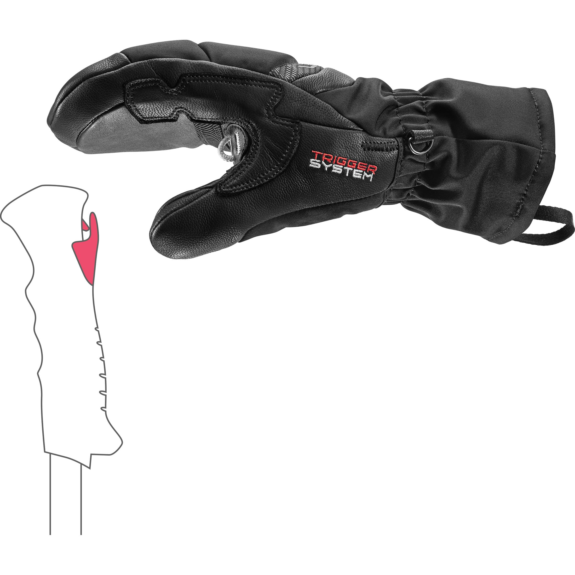 LEKI Damskie rękawice Griffin Base 3D, czarne, 6