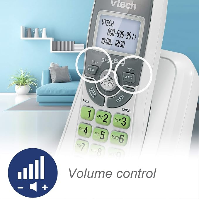 Teléfono inalámbrico VTech CS6124 DECT 6.0 con contestadora miniatura 7