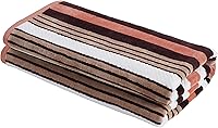 Vista 18 de Superior Toalla de playa de gran tamaño con textura de rayas, 100% algodón, 550 GSM, suave, afelpado y altamente absorbente (juego de 2)