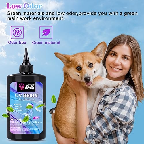 Miniatura 5 de LET'S RESIN Resina UV, 0.07 oz 8.5 fl oz, 8 piezas de resina UV transparente de curado rápido, a granel, baja contracción, no pegajoso, kit de