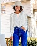 Newshows Women's Solid Button Down Long Sleeve Classic Crew Neck Knit Cardigan Sweater