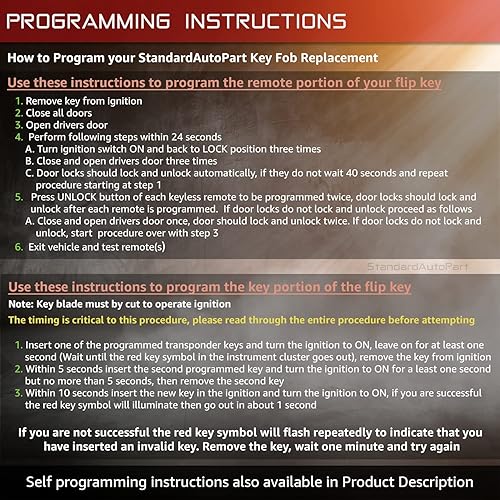 Miniatura 6 de StandardAutoPart Llave de repuesto con control remoto sin llave compatible con Mazda 3 6 MX-5 Miata Flip Key BGBX1T478SKE125-01 (unidad completa)