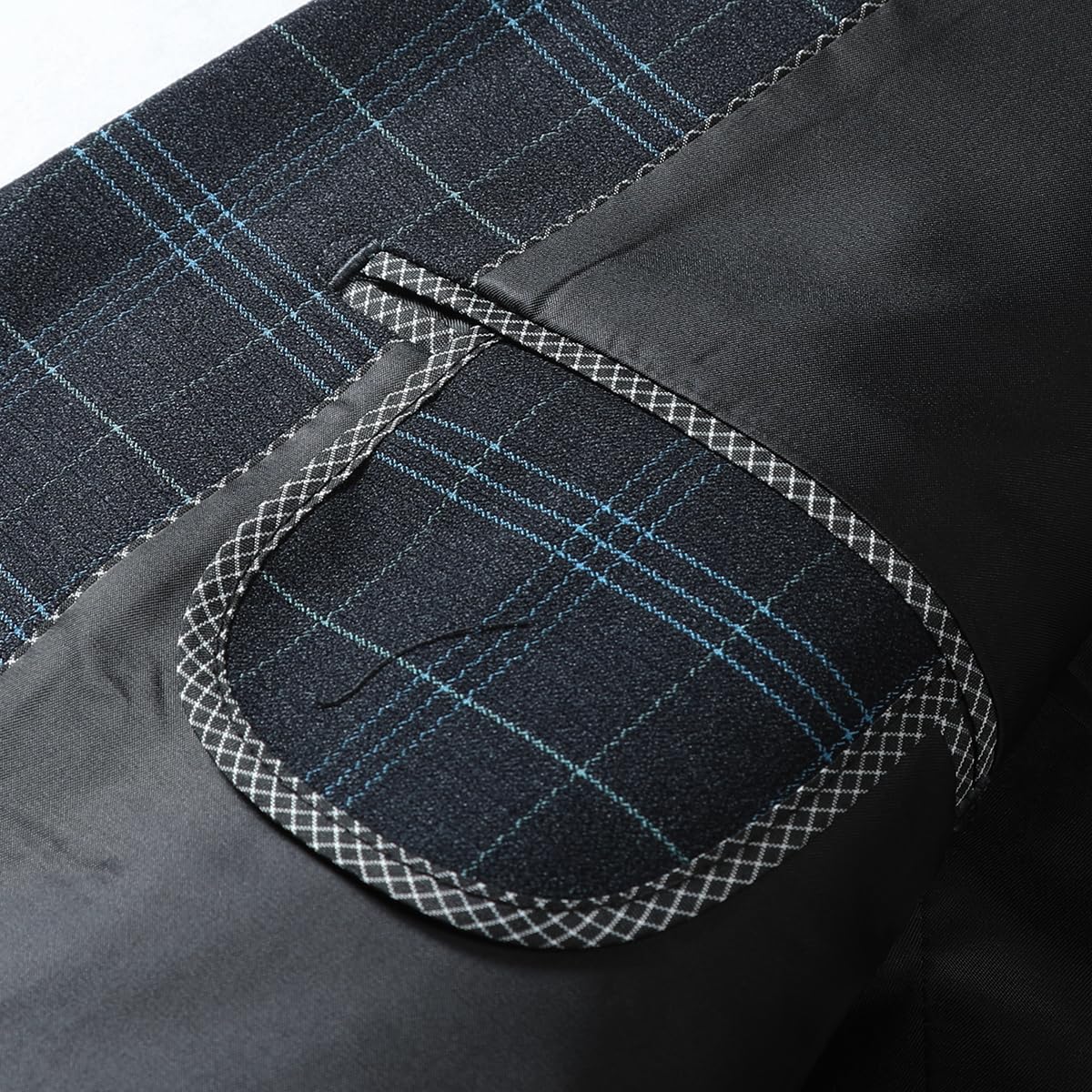 Allthemen Abito da Uomo 2 Pezzi Slim Fit Smoking Scozzese Completo Casual con 2 Bottoni Matrimonio d'Affari