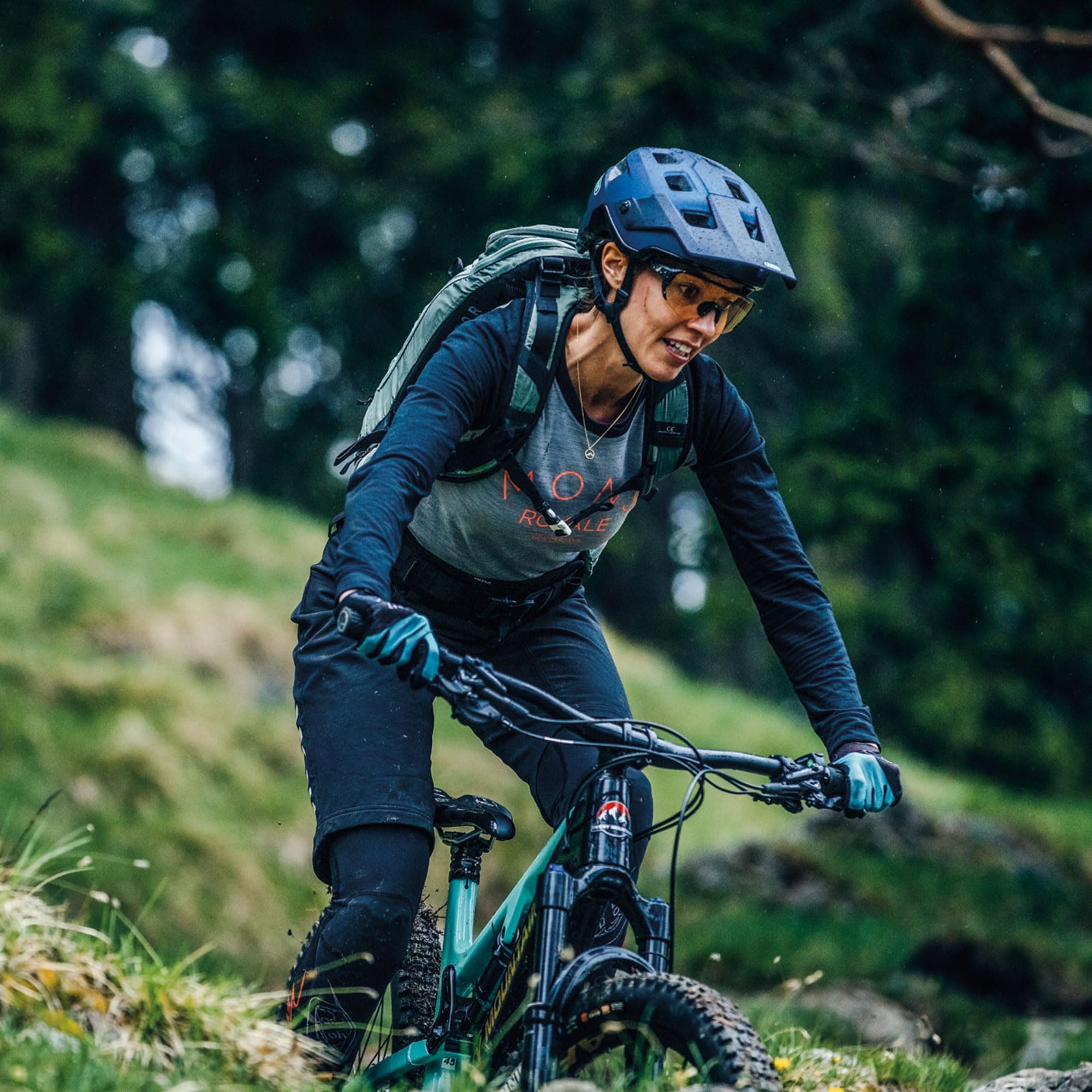 ABUS Kask MTB MoDrop, Szary, L, Rowerowy | In-Mold, system regulacji, uchwyt na gogle, otwór na kucyk