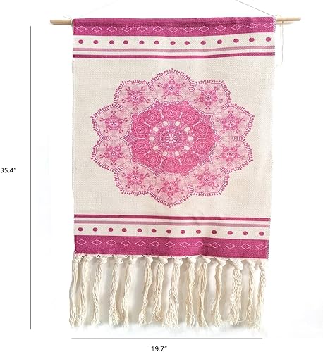 Miniatura 2 de Maydear Tapiz tejido de macramé para colgar en la pared, decoración de arte geométrico bohemio bohemio y elegante, hermosa decoración de