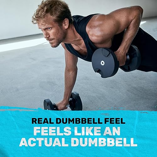 Miniatura 4 de NUOBELL - Juego de mancuernas ajustables campanas de acero Juego de mancuernas ajustables  placas de peso de acero mecanizado, mango moleteado,